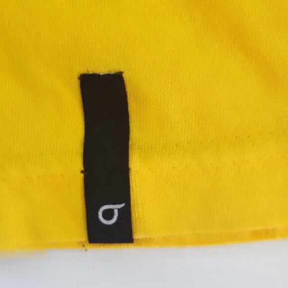 Orisue T-shirt men's size M yellow with graphic design short sleeve - Picture 7 of 9